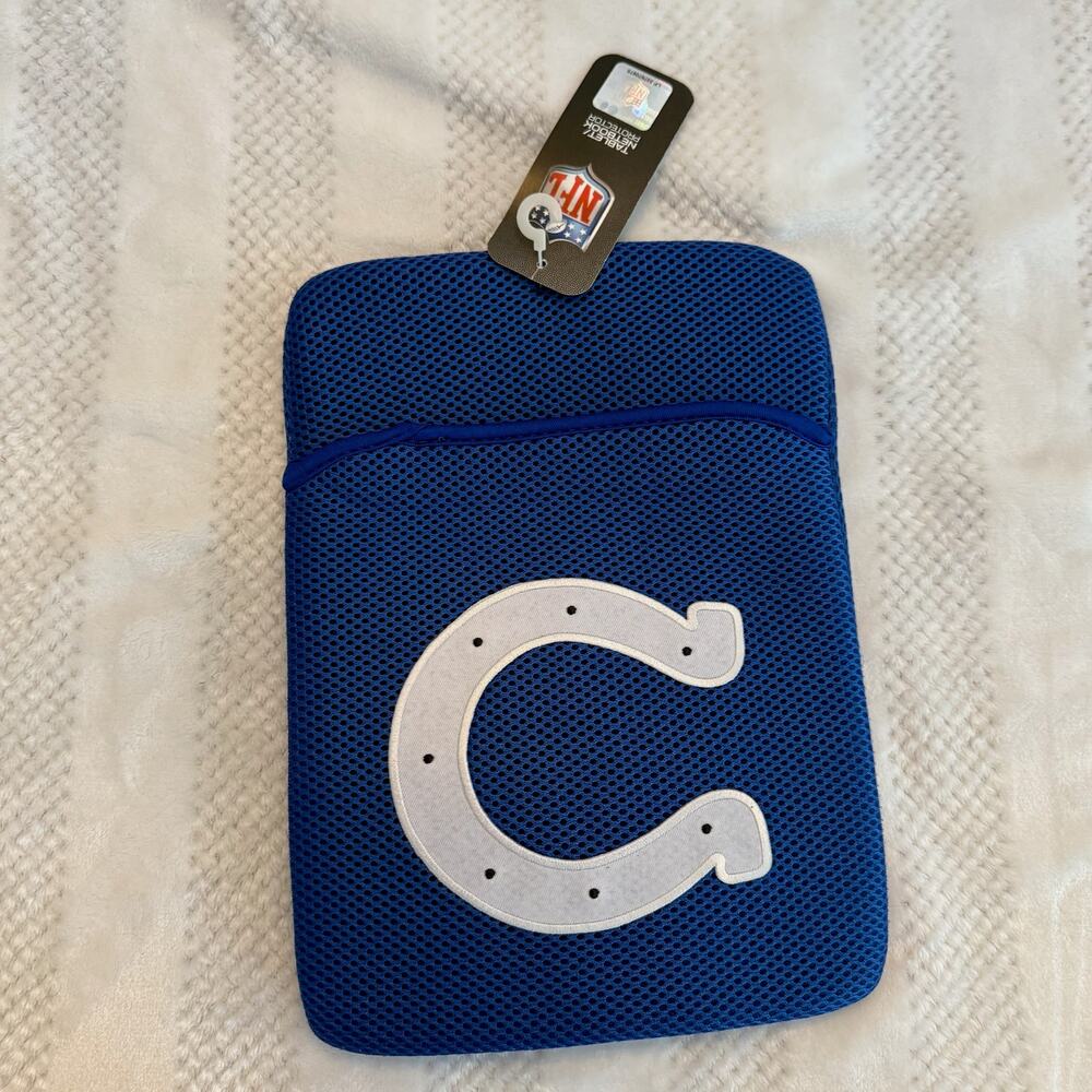 nwt new nfl indianapolis colts supply/media tablet pouch sleeve